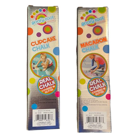 2 Packages Real Chalk Covered Glitter Cupcake Macaron - Picture 2 of 2